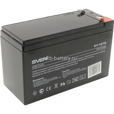 Аккумулятор  SVEN SV 1272 (12V 7,2Ah)