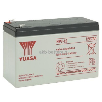 Аккумулятор Yuasa NP 7-12