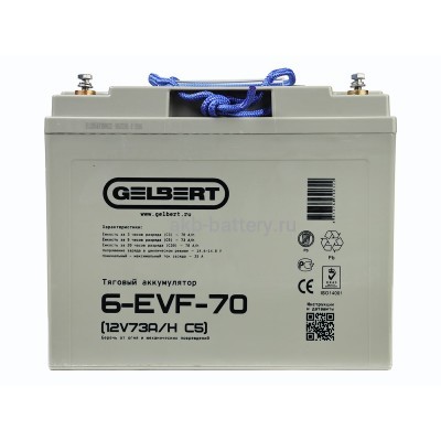 Тяговый аккумулятор Gelbert 6-EVF-70