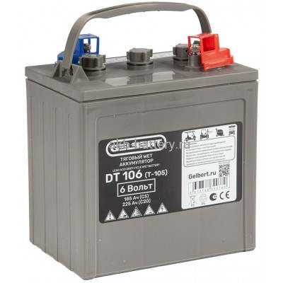 Тяговый WET АКБ Gelbert DT106 (T-105) 6V155A/H C3