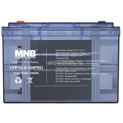Аккумуляторная батарея LiFePO4 MNB LFP-12.8-100 PRO  12.8 В, 100 Ач. Bluetooth