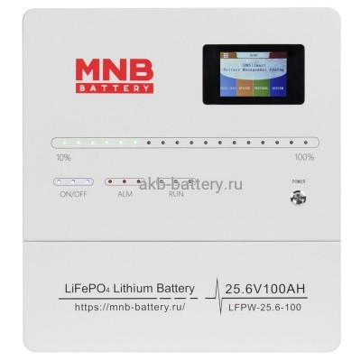 Аккумуляторная батарея LiFePO4 MNB LFPW-25.6-100 LCD Touch 25.6 В, 100 Ач.