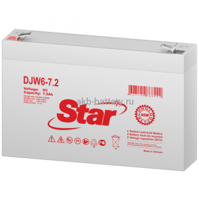 АКБ STAR DJW6-7.2