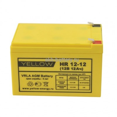 Аккумулятор YELLOW HR 12-12