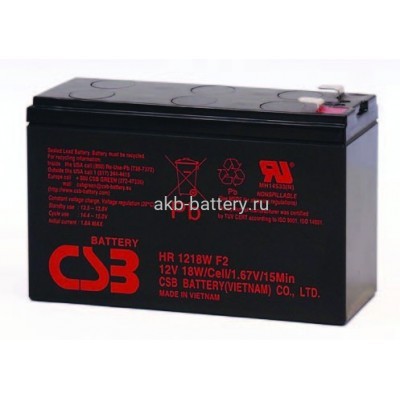 Аккумулятор CSB HR 1218W